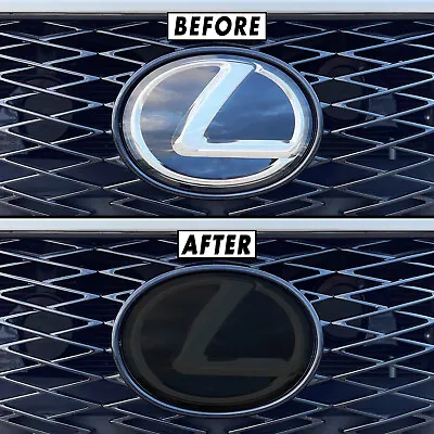 FOR 2014-2016 Lexus IS Front Emblem SMOKE Precut Vinyl Tint Overlay • $9.95