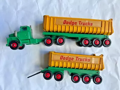 1960s Matchbox LESNEY KING SIZE K-16 DODGE TRACTOR FRUEHAUF TIPPER Red Hubs • $69.99