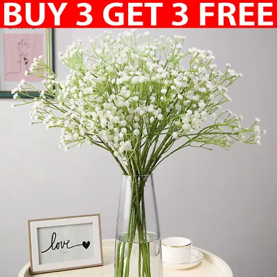 Artificial Gypsophila Flowers Fake Baby's Breath Silk Bouquet Wedding Home Decor • £2.99