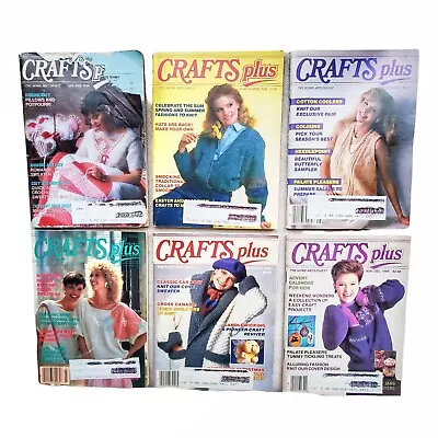 Vintage Lot Of 6 Crafts Plus Magazines 1986 Knitting Hobbies Fashion Canadian • $25