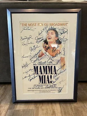 $100 • Buy MAMMA MIA!  Original Broadway Cast Signed Framed Poster Pitre Kaye 28x20 