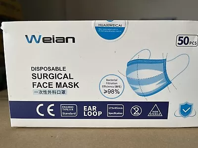 50 Disposable Face Mask Surgical 3 Ply • £6.99