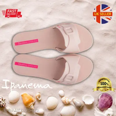 New Ladies Women Flip Flops Summer Pool Beach Sandals Toe Post Pink Ipanema • £12.95