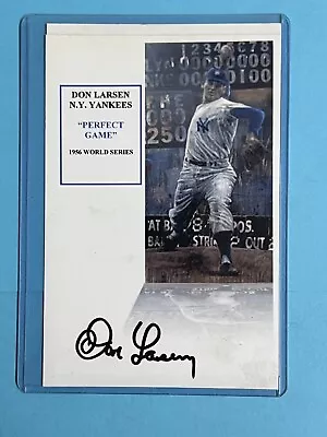 Don Larsen Perfect Game Autograph Post Card • $10