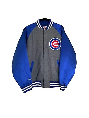 Men’s Chicago Cubs Vintage Mitchell & Ness Wool Blend Button Jacket Size XL NICE • $225.99