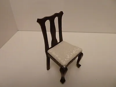 Dining Chair Queen Ann Mahogany Colour Dolls House Miniature 1:12 Scale Not 100% • £9.79
