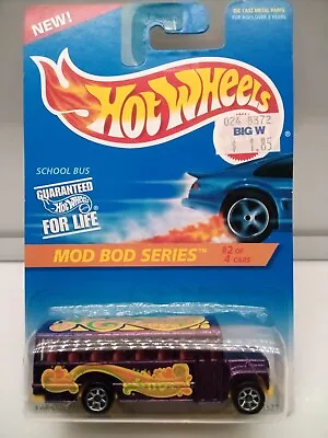 Hot Wheels - Mainline / American School Bus - Purple - Mod Bod - Model X1 • $29.72