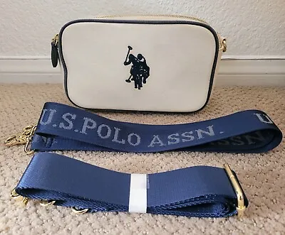 Auth U.s. Polo Assn. Logo Canvas Shoulder/crossbody Camera Bag Preowned • $125