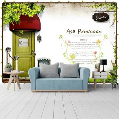 £75.68 • Buy Green Door Plank 3D Full Wall Mural Photo Wallpaper Printing Home Kids Decor
