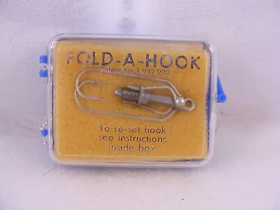 Vintage  Fold-A-Hook Spring Loaded Fish Hook Trap Lure Potsdam NY New In Box • $9.99