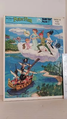 Vintage Disney's Peter Pan 12 Piece Golden Frame Tray Puzzle #4165 - Complete • $14.99