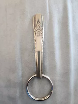 Silver Plate Silverware Spoon Fork Keychain Key Ring VIntage • $9.99