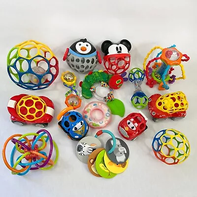 Oball Disney Eric Carle Nuby FP Etc. Developmental Sensory Baby Toy Lot Of 15 • $14.95