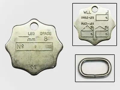  Lifting Chain Identification Tag & Link (Inspection Spare Grade 80) • £5