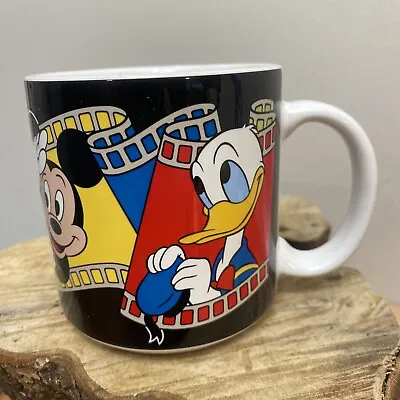 Disney Mickey & Friends Film Reel Mug Pluto Minnie Mouse Goofy Vintage Japan • $12.99