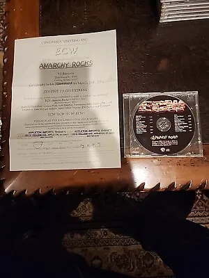 ECW Anarchy Rocks V2 Records CD Advance Release W/ Retailers Grading Sheet • $13