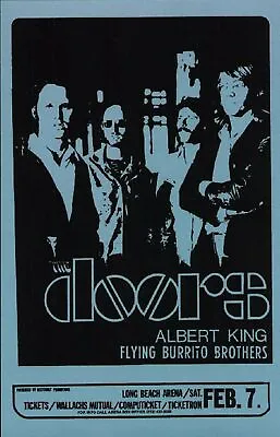 $14.69 • Buy The Doors With Jim Morrison Concert Poster Handbill Reprint, 1970 NEW 11x17