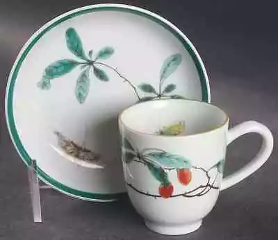 Mottahedeh Famille Verte  Demitasse Cup & Saucer 1661366 • $59.99