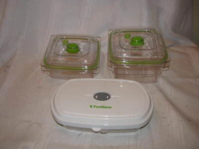 $28 • Buy FoodSaver Vacuum Packed Containers Fresh Box 3 & 5 Cup & 1 Fresh Saver Container