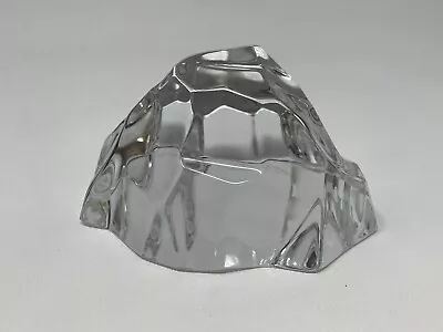 $14.99 • Buy Beautiful Val St. Lambert Lead Crystal Rock Iceburg Sculpture Paperweight