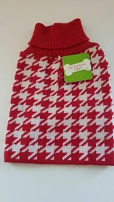 NWT Super Cute Christmas Red Hounds Tooth Dog Sweater- Size Small/ Ships Free! • $8.99