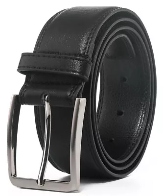 Men's Leather Dress Belt With Single Prong Buckle Belts For Men1.5 Inch Wide • $11.99