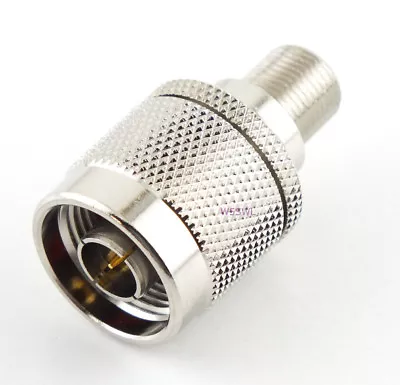N Male To Type F Female Coax Adapter Connector -  USA Ham Radio Seller • $6.59