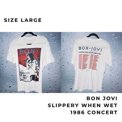 £68.82 • Buy Bon Jovi 1986 Concert Tee Slippery When Wet