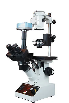 Trinocular Inverted Phase Contrast Tissue Culture Microscope W 3Mp USB Camera • $1895