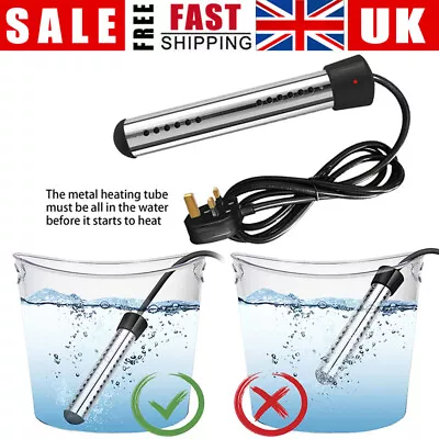 Electric Immersion Water Heater Floating Boiler Portable Suspension Water Heater • £18.98