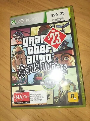 GTA Grand Theft Auto San Andreas Microsoft Xbox 360 Game Map Included VGC • $60