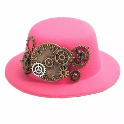 Cute Girls Steampunk Gear Clock Pattern Mini Hat Hair Clip Punk Gothic Headwear • $12.64