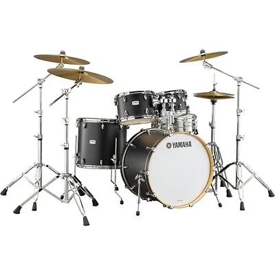 Yamaha Tour Custom Maple 4-Piece Shell Pack With 22 In. Bass Drum Licorice Satin • $1359.99