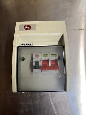 £1.99 • Buy Wylex NH Range 4-Module 2-Way Main Switch Consumer Unit NH204/63 