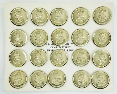 100 Vintage British Royal Navy Gold Uniform Buttons J.R. Gaunt & Son England • $24.97