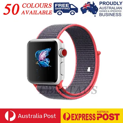 $4.49 • Buy For Apple Watch Nylon Sports Band Strap Series 8 7 6 5 4 SE 38/40/41/42/44/45/49