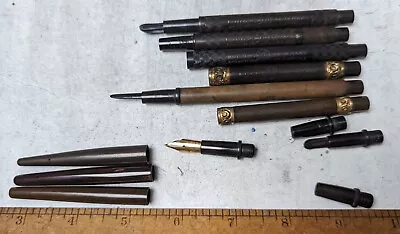 Lot Of Waterman Vintage Fountain Pen Parts 2 22 Taper Caps #4 Gold Waterman Nib • $162.50