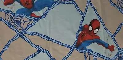 Spiderman Twin Flat Sheet & Pillow Case Set Vintage Marvel Cotton Blend *Flawed* • $5.99