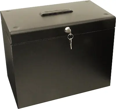 Small Filing Cabinet Portable A4 FILING Secure Storage Lockable Metal Home File • £27.44