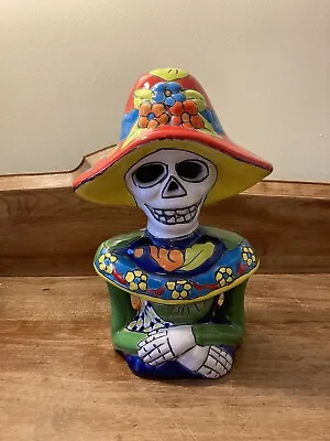 Day Of The Dead Woman  La Calavera Catrina  10  Pottery Sculpture-Novica-Mexico • $29.99