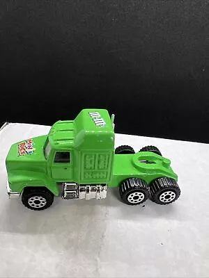M&M’s Minis Rigs Die Cast Diesel Semi Truck Cab 1:64 Rig GREEN Chrome Loose • $10