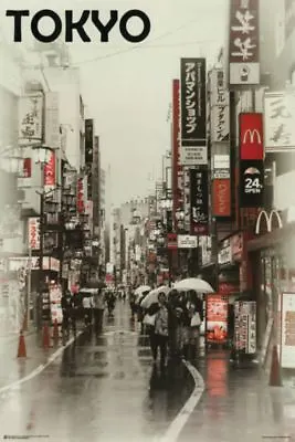 Tokyo City Street 24x36 Poster - Japan Travel Wall Art Print Home Decor Picture • $12.99