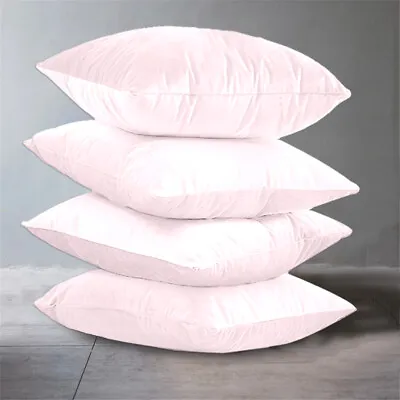 Set Of 4 Soft Crushed Velvet Cushion Cover 18  X 18  Plain Sofa Bed Pillow Cases • £10.34