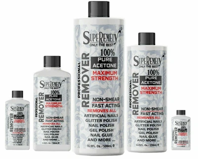 £6.99 • Buy 100% Pure Acetone Nail Polish Remover UV/LED Gel Soak Off Acrylic Nail Remover
