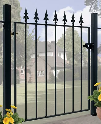 Salva Spear Top Garden Gate Fits 762mm - 1067mm GAPs Wrought Iron Style Metal • £114