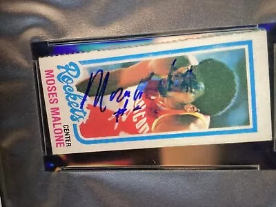 Moses Malone HOF Signed 1980 Topps Basketball AUTO PSA/DNA LOW POP • $120