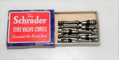 Vintage NOS Schrader Tire Valve Cores (box Of 5 Cores)  Mancave Display Or Use • $15
