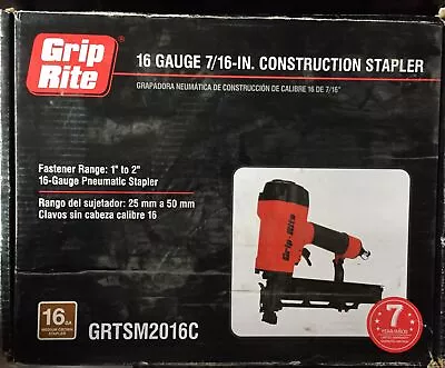 Grip Rite 16 Ga 7/16-In Pneumatic Construction Stapler GRTSM2016C Fastener 2”  • $178.55