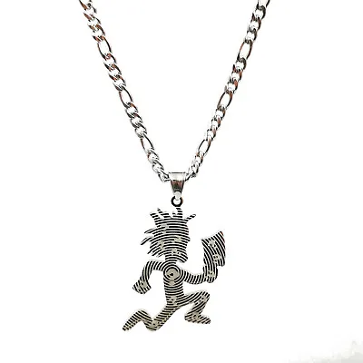 $13.99 • Buy  ICP Silver Large Etched Out Hatchet Man Charm Juggalo/Juggalette Necklace 24''