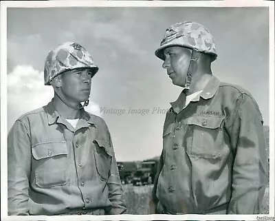 1966 Maj Robert Raabe Denver Marine Reserve Maj Don Harman Military 8X10 Photo • $24.99